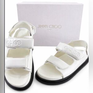 Jimmy Choo Women Cream Sandals Size 37